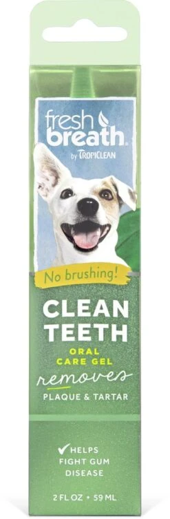Tropiclean Fresh Breath Clean Teeth Oral Care Gel - Gebitsverzorging - Mint 59 Ml -Hondenbenodigdheden Korting 393x1200