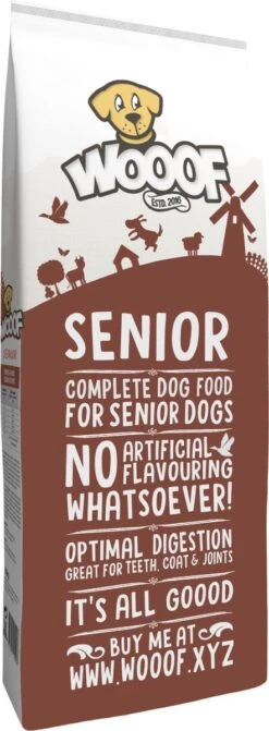 WOOOF Senior 18KG - Geperst Senior Hondenvoer - Geperste Senior Hondenbrokken - Senior Droogvoer -Hondenbenodigdheden Korting 442x1200