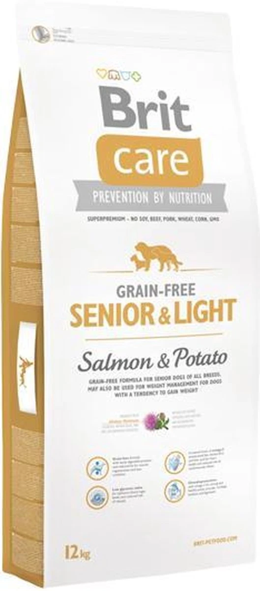 Brit Care Grain Free Senior & Light Salmon & Potato 12 Kg - Hond 2 Brit Care Grain Free Senior & Light Salmon & Potato 12 Kg - Hond - Afbeelding 2