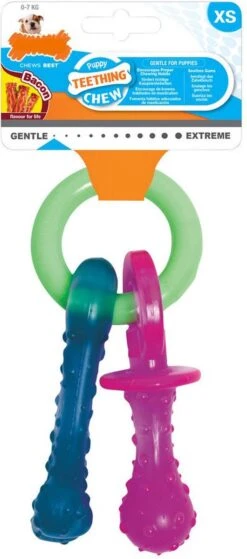 Nylabone Puppy Teething Pacifier Flexible - Hondenspeelgoed - Bacon 215x100x38 Mm 108 G Roze Blauw Groen Tot 11kg Small -Hondenbenodigdheden Korting 530x1200 2