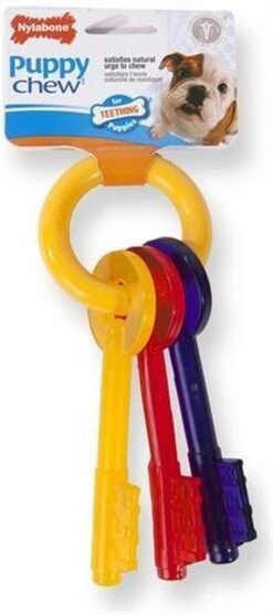 Nylabone Puppy Teething Key Flexible Geel&Blauw&Rood - Hondenspeelgoed - Wolf Tot 16kg -Hondenbenodigdheden Korting 532x1200 1