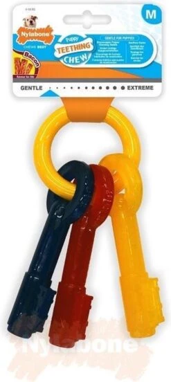 Nylabone Puppy Teething Key Flexible Geel&Blauw&Rood - Hondenspeelgoed - Wolf Tot 16kg -Hondenbenodigdheden Korting 537x1200 1
