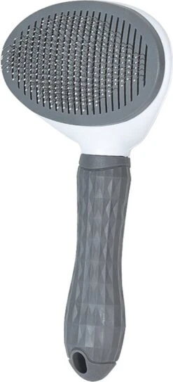 Kattenborstel - Hondenborstel - Pluizenverwijderaar - Haarverwijderaar Voor Huisdieren - Hondenkam - Kattenkam - Huisdierhaar Verwijderaar - Ontpluizer - Kattenhaar & Hondenhaar Verwijderaar - Voor Langharig & Kortharig - Grijs -Hondenbenodigdheden Korting 546x1200