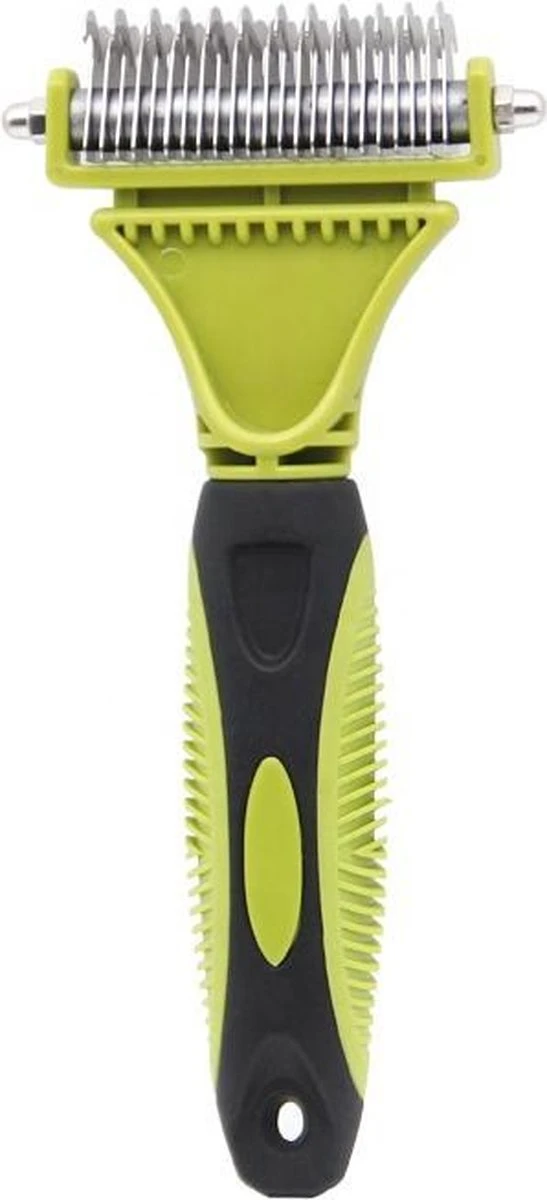 Hondenborstel - Dubbelzijdig Ontharing Tool - Herbruikbare Honden & Kattenvachtkam - Huisdier Grooming - 1 Stuk - Groen 3 Hondenborstel - Dubbelzijdig Ontharing Tool - Herbruikbare Honden & Kattenvachtkam - Huisdier Grooming - 1 Stuk - Groen - Afbeelding 3