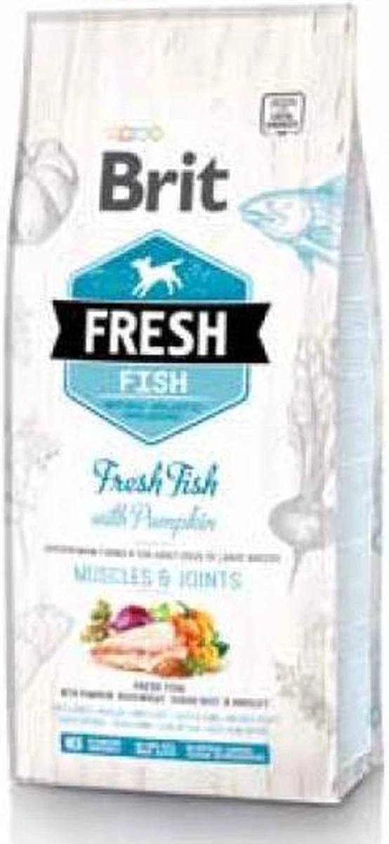 Brit Fresh Fish & Pumpkin Adult Large Breed 12 Kg - Hond 2 Brit Fresh Fish & Pumpkin Adult Large Breed 12 Kg - Hond - Afbeelding 2