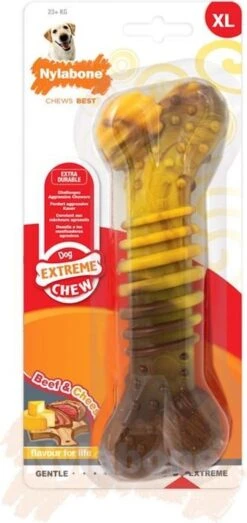 Nylabone Extreme Kauwbot Met Rund- En Kaassmaak - Voor Krachtige Kauwers - In S/M/XL - X-Large -Hondenbenodigdheden Korting 567x1200 3