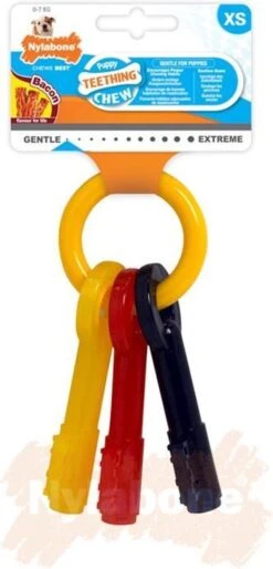 Nylabone Puppy Teething Key Flexible Geel&Blauw&Rood - Hondenspeelgoed - Wolf Tot 16kg -Hondenbenodigdheden Korting 577x1200 2