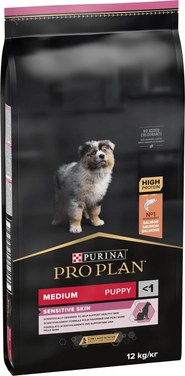 Pro Plan Medium Puppy Sensitive Skin - Honden Droogvoer - Zalm - 12 Kg 6 Pro Plan Medium Puppy Sensitive Skin - Honden Droogvoer - Zalm - 12 Kg - Afbeelding 6