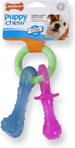 Nylabone Puppy Teething Pacifier Flexible - Hondenspeelgoed - Bacon 215x100x38 Mm 108 G Roze Blauw Groen Tot 11kg Small -Hondenbenodigdheden Korting 605x1200 1
