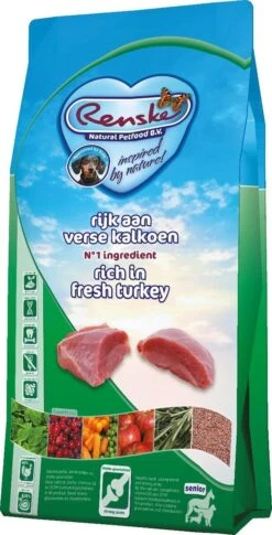 Renske Super Premium Senior Kalkoen Graanvrij 12 KG -Hondenbenodigdheden Korting 611x1200