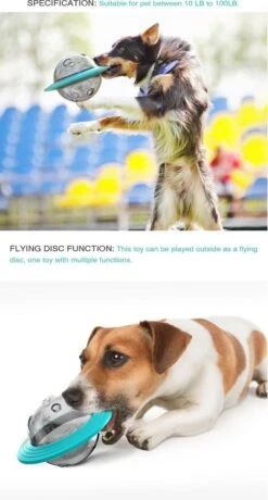 Merkloos Hondenspeeltje UFO Blauw Geschikt Voor Puppy's Tot En Met Grote Honden - Honden Speelgoed - Anti Bijt Speelgoed - Voerbal - Honden Speelgoed Intelligentie - Bijtspeelgoed - Interactieve Hond - Hondenspeeltjes - Traingsbal - Sterk Materiaal - Blauw -Hondenbenodigdheden Korting 645x1200 4