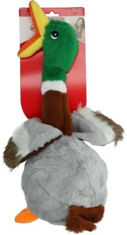 Kong Shakers Honkers Duck - Hondenspeelgoed - Grijs Bruin Groen Large -Hondenbenodigdheden Korting 647x1200 1
