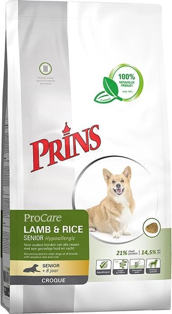 Prins ProCare Croque Lam & Rijst Senior 10 Kg - Hond 13 Prins ProCare Croque Lam & Rijst Senior 10 Kg - Hond - Afbeelding 13