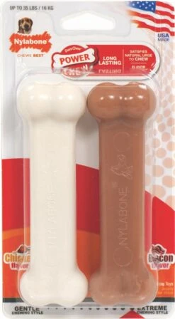 Nylabone Dura Chew Twin Pack Bacon & Chicken Bone Wolf -Hondenbenodigdheden Korting 661x1200 3