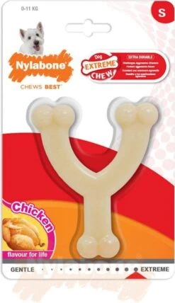 Nylabone Extreme Kauwbot Vorkbeen - Voor De Krachtigste Kauwers - Bizon Of Kipsmaak - S/M/L - Smaak: Bizon, Maat: Large -Hondenbenodigdheden Korting 692x1200 4