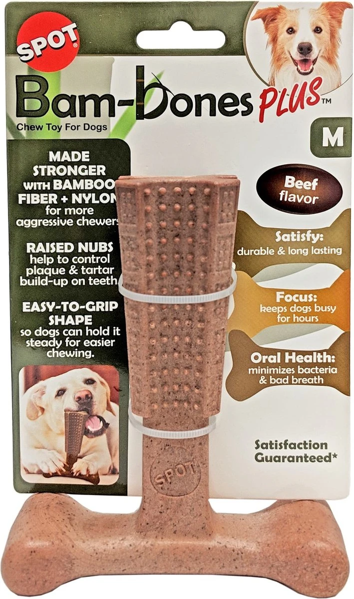 Spot Bam-Bones Plus Easy Grip - Veilig Kauwbot Voor Honden - Speciaal Voor Sterke Kauwers - Verzorgt Het Gebit Van De Hond - Rund Of Kip - S/M/L - Maat: Large, Smaak: Kip 2 Spot Bam-Bones Plus Easy Grip - Veilig Kauwbot Voor Honden - Speciaal Voor Sterke Kauwers - Verzorgt Het Gebit Van De Hond - Rund Of Kip - S/M/L - Maat: Large, Smaak: Kip - Afbeelding 2