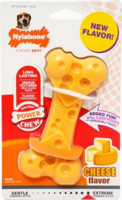 Nylabone Durable Cheese Bone - M -Hondenbenodigdheden Korting 734x1200 1