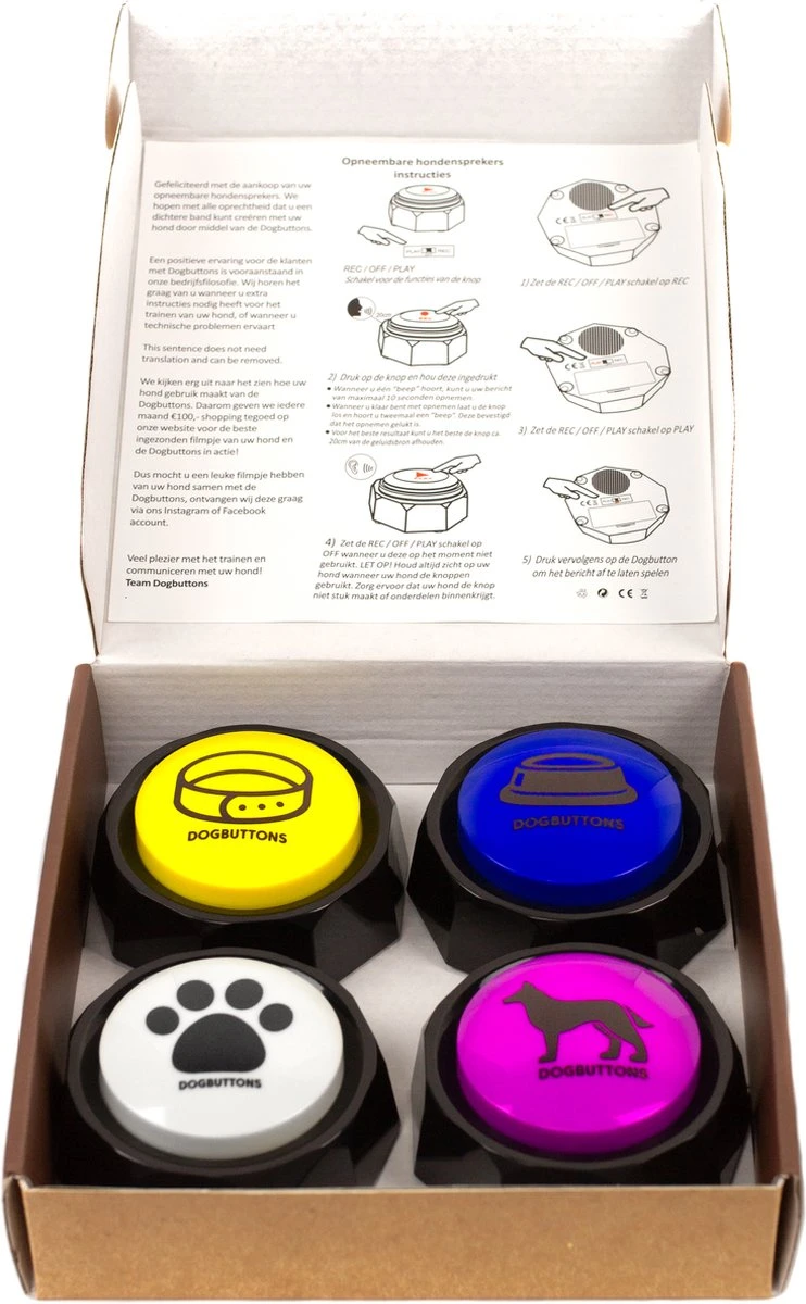 Merkloos Dogbuttons® – PETIFY PREMIUM Praatknoppen - 4stuks – Praatknop – Hond – Opneembare Knoppen – Hond Praten – Hondentraining – Praatknoppen – Dog Button – Hondenknop – Huisdier – Honden Speelgoed Intelligentie – Praten Met Hond – Laat Uw Hond Spreken! 6 Merkloos Dogbuttons® – PETIFY PREMIUM Praatknoppen - 4stuks – Praatknop – Hond – Opneembare Knoppen – Hond Praten – Hondentraining – Praatknoppen – Dog Button – Hondenknop – Huisdier – Honden Speelgoed Intelligentie – Praten Met Hond – Laat Uw Hond Spreken! - Afbeelding 6