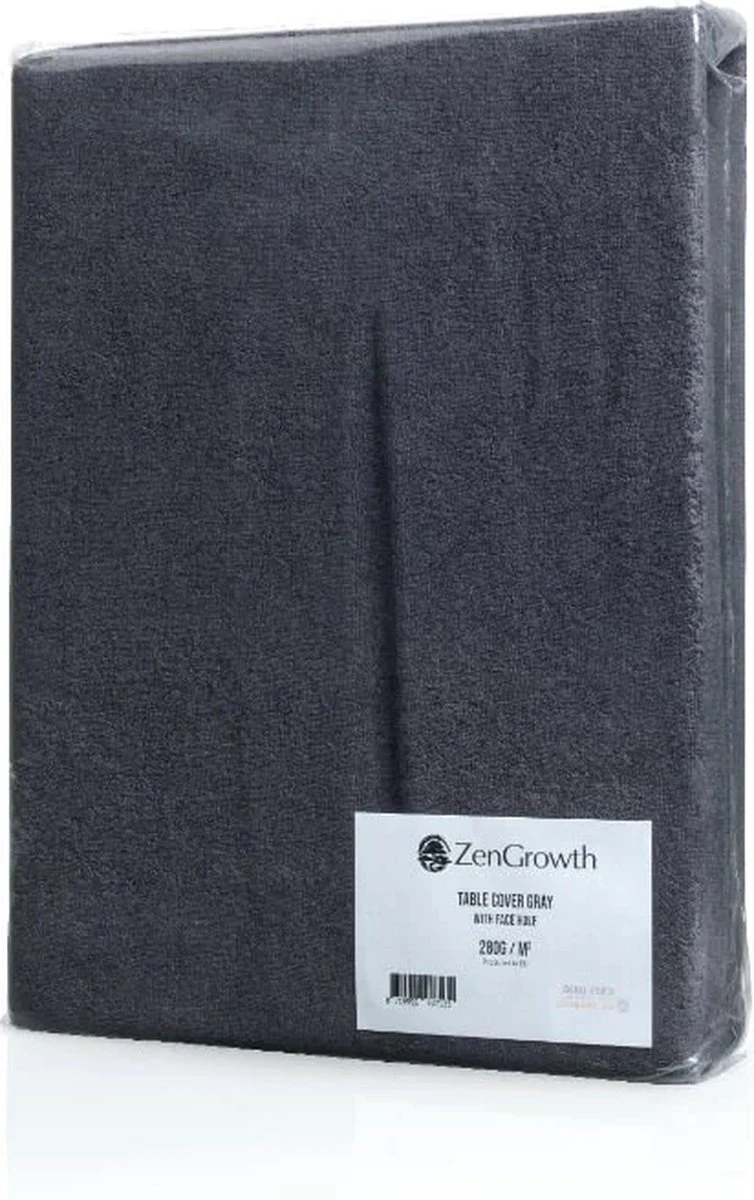 Hoeslaken Massagetafel Grijs- Extra Dik - Badstof Stretch - Met Uitsparing 5 Hoeslaken Massagetafel Grijs- Extra Dik - Badstof Stretch - Met Uitsparing - Afbeelding 5