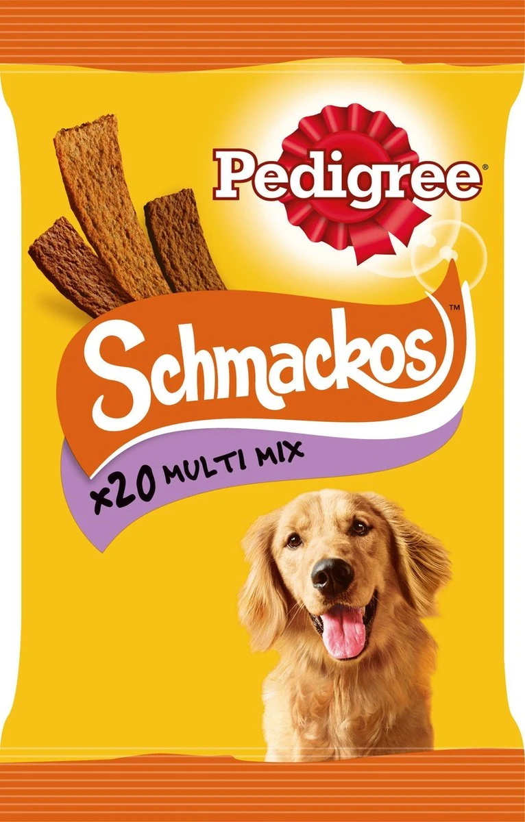 Pedigree Smackos Multimix Hondensnacks - 9 X 20 Stuks 1 Pedigree Smackos Multimix Hondensnacks - 9 X 20 Stuks