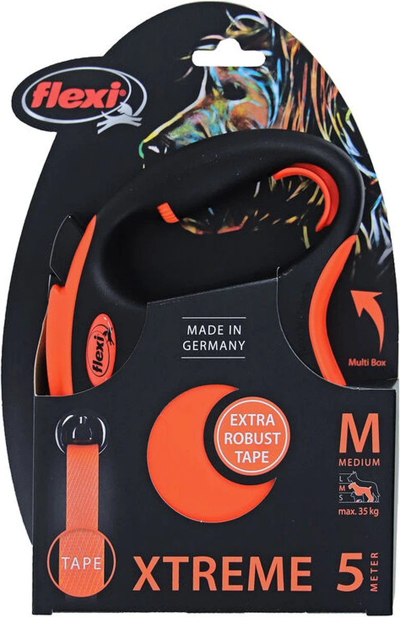 Flexi Rollijn XTREME Tape Leash - M - Orange 2 Flexi Rollijn XTREME Tape Leash - M - Orange - Afbeelding 2