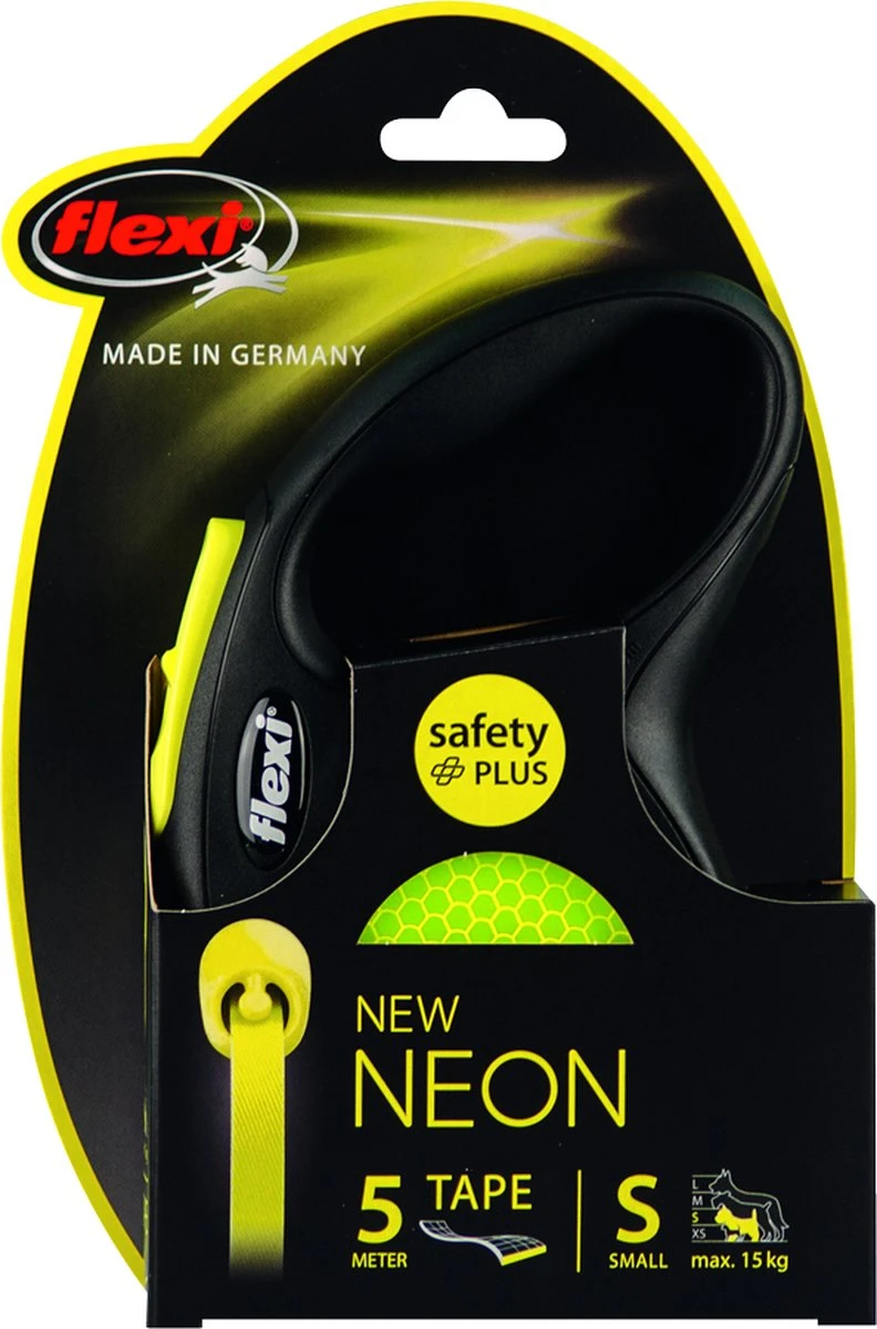 Flexi New Classic - Hondenriem Incl. Neon Band - Geel - S - 5 M - (<12 Kg) 15 Flexi New Classic - Hondenriem Incl. Neon Band - Geel - S - 5 M - (<12 Kg) - Afbeelding 15