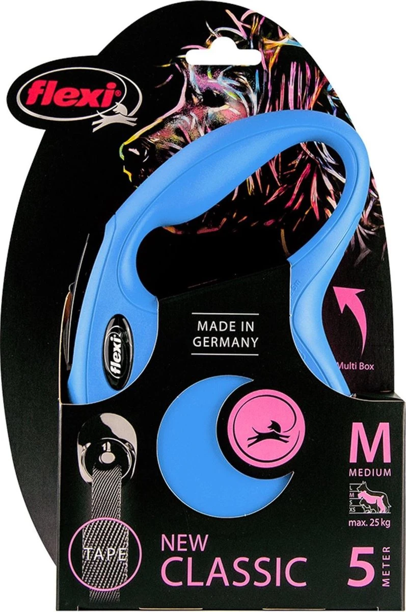 Flexi New Classic Tape - Hondenriem - Blauw - M - 5 M - (<25 Kg) 6 Flexi New Classic Tape - Hondenriem - Blauw - M - 5 M - (<25 Kg) - Afbeelding 6