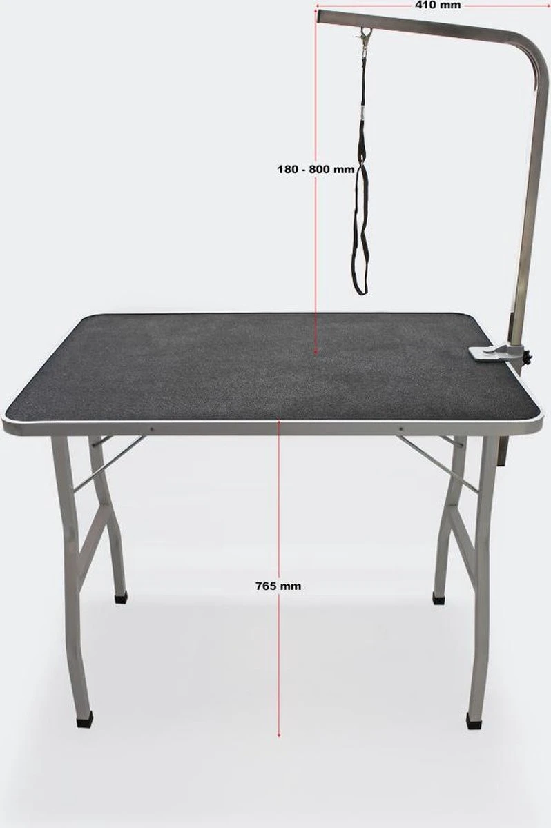 Honden Trimtafel Met Enkele Aanlijnoptie, 760 Mm Hoog, Inklapbaar; Kniptafel - Wastafel Met Lus Zwart / Grijs - Verzorgingstafel Voor Huisdieren - Multistrobe 6 Honden Trimtafel Met Enkele Aanlijnoptie, 760 Mm Hoog, Inklapbaar; Kniptafel - Wastafel Met Lus Zwart / Grijs - Verzorgingstafel Voor Huisdieren - Multistrobe - Afbeelding 6