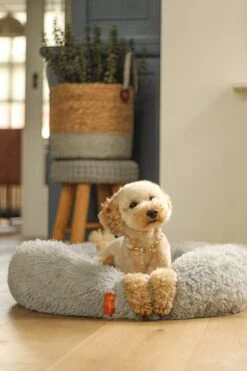 Happysnoots Hondenmand Met Rits - 80cm - Hondenbed - Donut Dog Bed - Fluffy - Grijs - Wasbaar -Hondenbenodigdheden Korting 799x1200 4