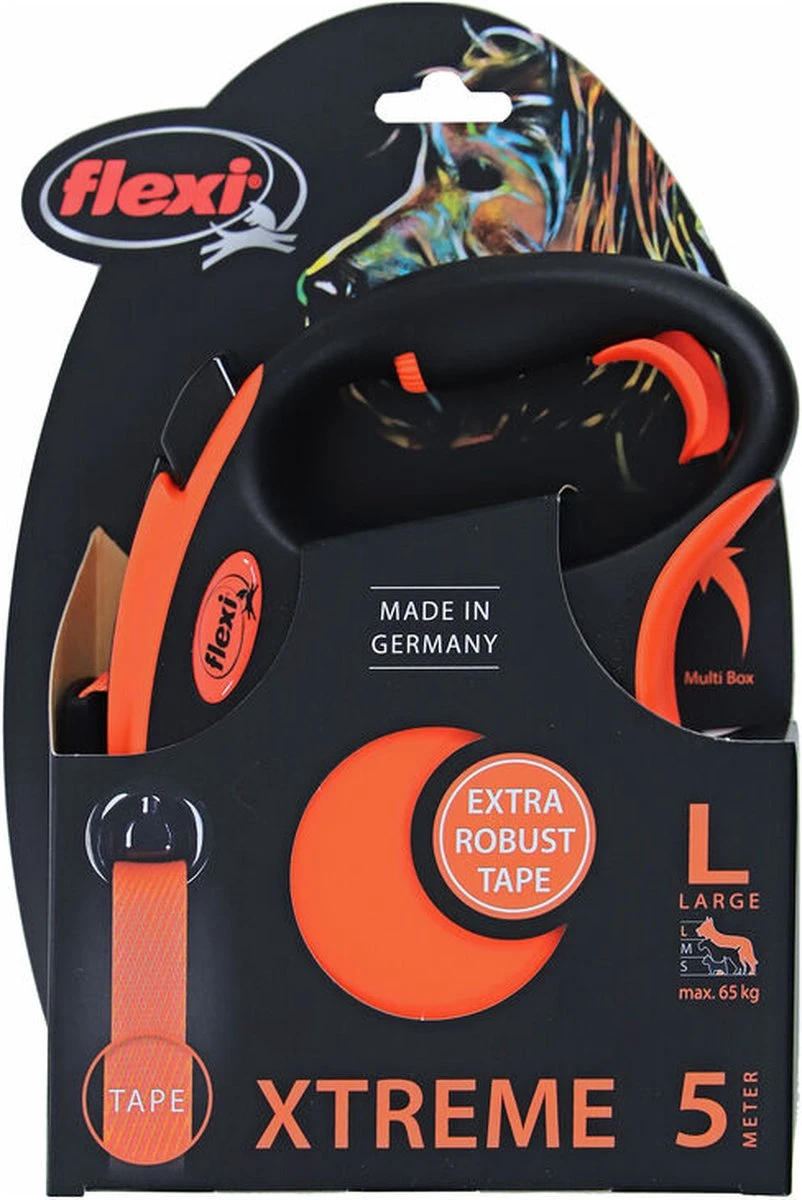 Flexi Rollijn XTREME Tape Leash - L - Orange 1 Flexi Rollijn XTREME Tape Leash - L - Orange