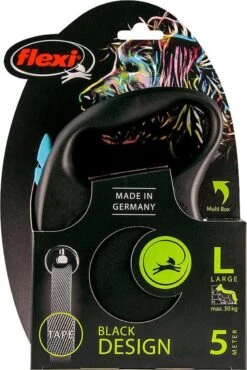 Hondenriem - Looplijn - FLEXI Rollijn BLACK DESIGN TAPE - L - ZWART/BLAUW - 5 Meter 5 Hondenriem - Looplijn - FLEXI Rollijn BLACK DESIGN TAPE - L - ZWART/BLAUW - 5 Meter -Hondenbenodigdheden Korting 802x1200 6