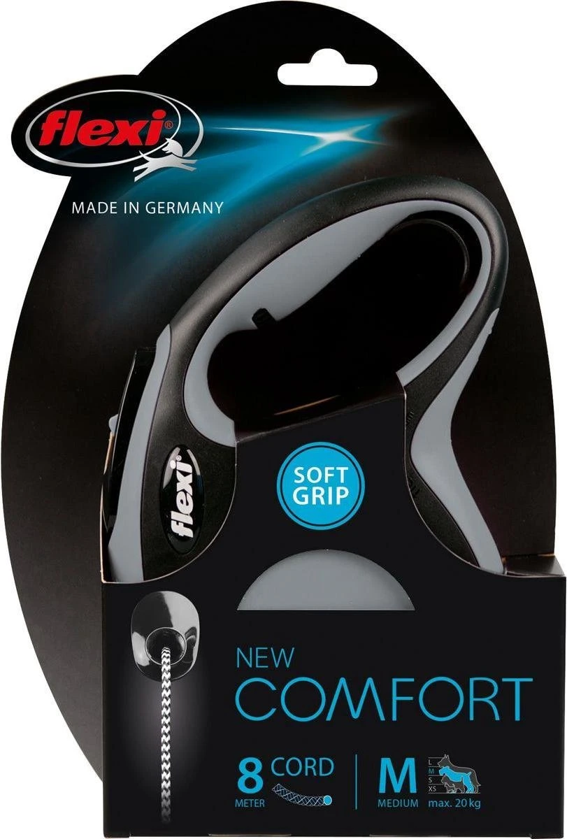 Flexi New Comfort - Hondenriem - Koord - Grijs - M - 8M 8 Flexi New Comfort - Hondenriem - Koord - Grijs - M - 8M - Afbeelding 8