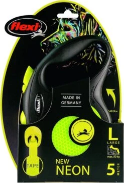 Flexi New Neon Tape - Hondenriem - Geel/Zwart - L - 5 M - (<50 Kg) -Hondenbenodigdheden Korting 819x1200 1