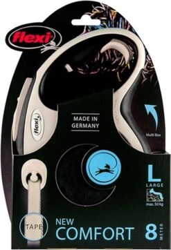 Flexi Rollijn New Comfort Tape L 8 M - Hondenriem - Zwart&Lichtgrijs -Hondenbenodigdheden Korting 819x1200 2