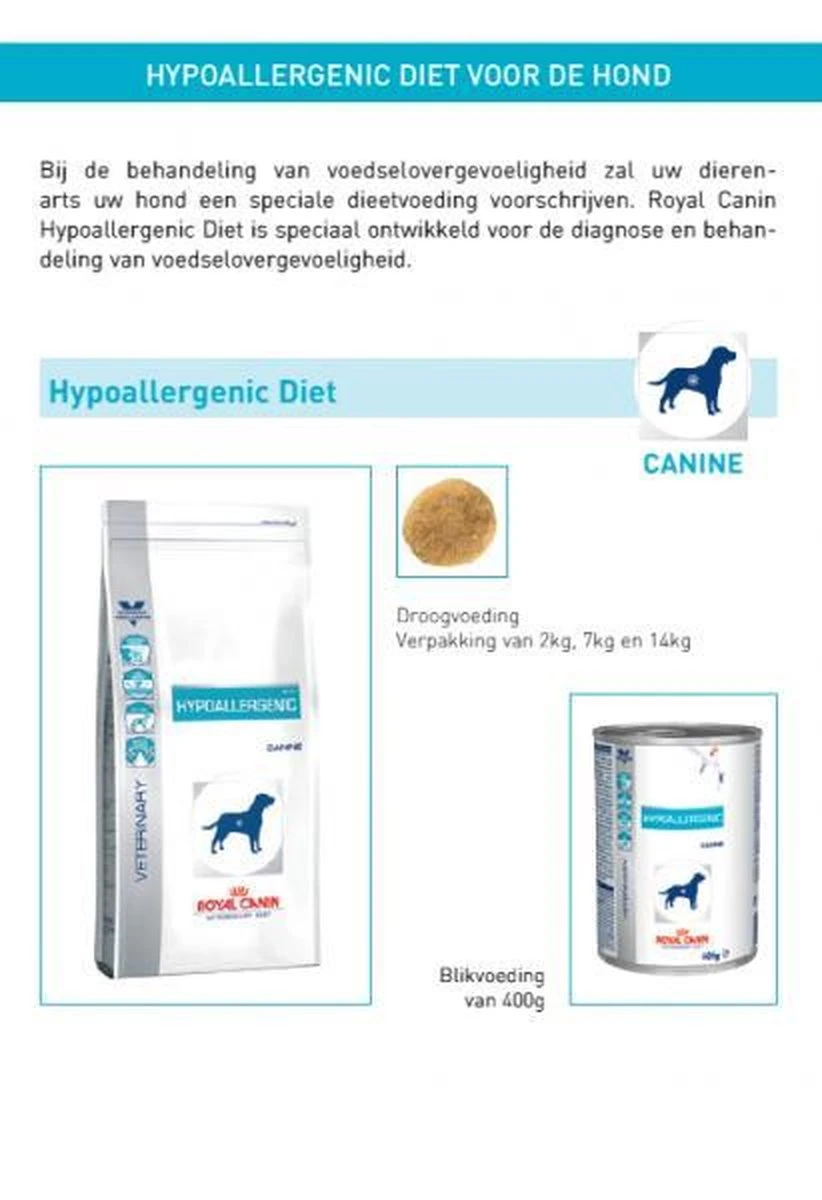 Royal Canin Hypoallergenic - Hondenvoer - 14 Kg 4 Royal Canin Hypoallergenic - Hondenvoer - 14 Kg - Afbeelding 4
