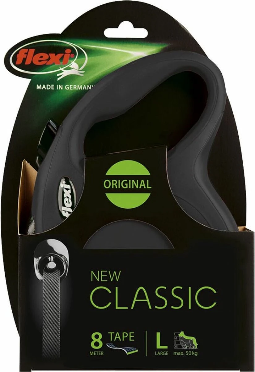 Flexi Rollijn New Classic Tape Large 8 M - Hondenriem - Zwart Tot 50kg 7 Flexi Rollijn New Classic Tape Large 8 M - Hondenriem - Zwart Tot 50kg - Afbeelding 7
