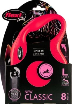 Flexi New Classic Tape - Hondenriem - Rood - L - 8 M - (<50 Kg) -Hondenbenodigdheden Korting 830x1200 2