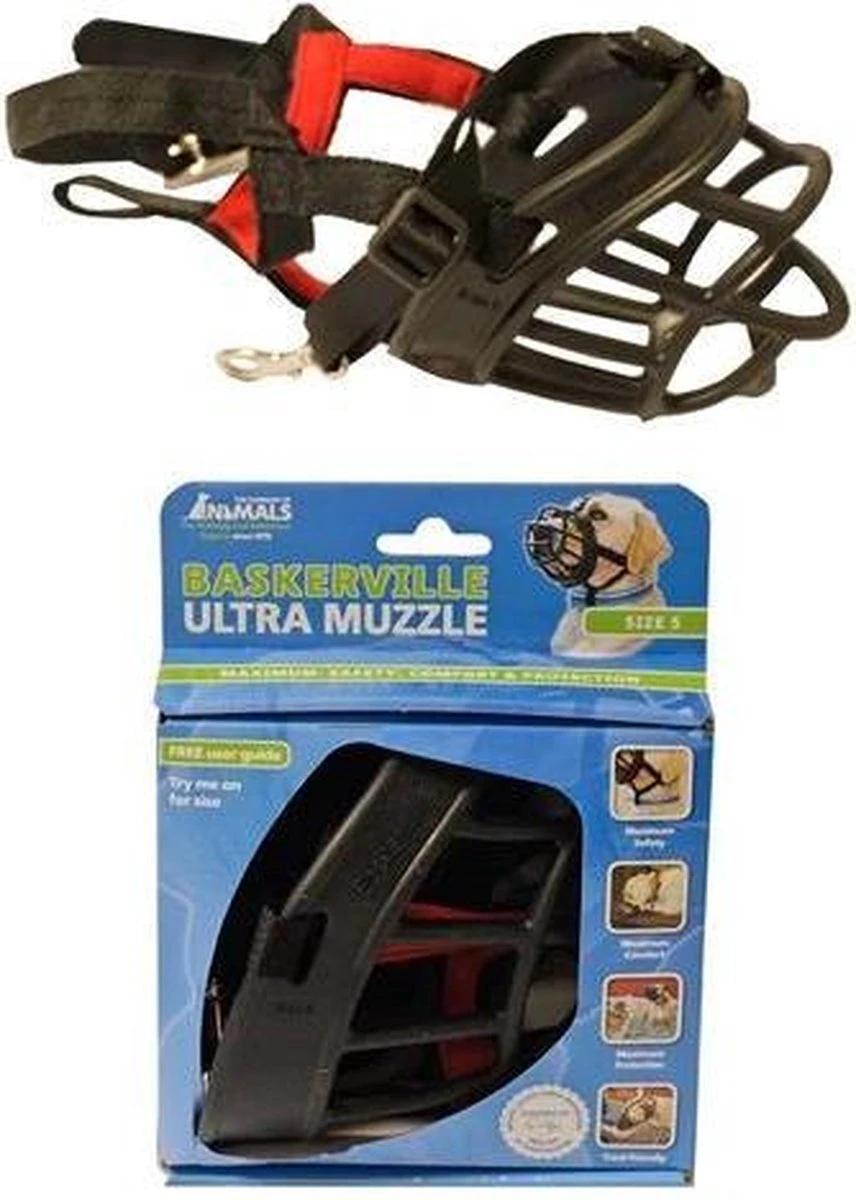 Company Of Animals Baskerville Ultra Muzzle - Muilkorf - Maat 3 (M) - Zwart 6 Company Of Animals Baskerville Ultra Muzzle - Muilkorf - Maat 3 (M) - Zwart - Afbeelding 6