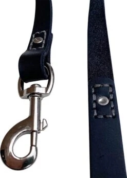 Hondenriem - 220cm – Zwarte Riem - Leren Hondenriem Met Stiksels – 100% Volnerfleer - Hond - Leer - Leder -Hondenbenodigdheden Korting 856x1200 6
