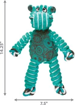 Kong Floppy Knots - M/L - Nijlpaard - Hondenspeelgoed - Groen/ Blauw - 36 X 19 X 8 Cm -Hondenbenodigdheden Korting 862x1200 4