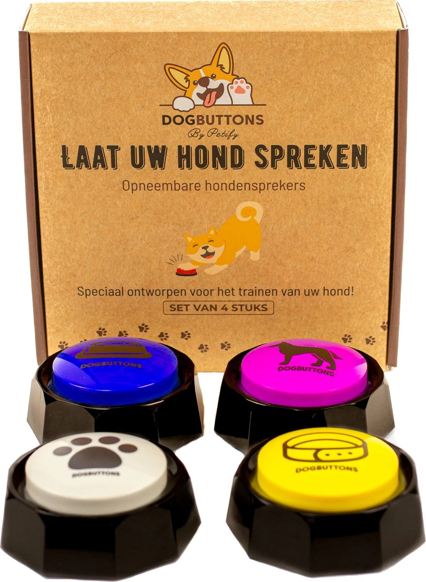 Merkloos Dogbuttons® – PETIFY PREMIUM Praatknoppen - 4stuks – Praatknop – Hond – Opneembare Knoppen – Hond Praten – Hondentraining – Praatknoppen – Dog Button – Hondenknop – Huisdier – Honden Speelgoed Intelligentie – Praten Met Hond – Laat Uw Hond Spreken! 1 Merkloos Dogbuttons® – PETIFY PREMIUM Praatknoppen - 4stuks – Praatknop – Hond – Opneembare Knoppen – Hond Praten – Hondentraining – Praatknoppen – Dog Button – Hondenknop – Huisdier – Honden Speelgoed Intelligentie – Praten Met Hond – Laat Uw Hond Spreken!