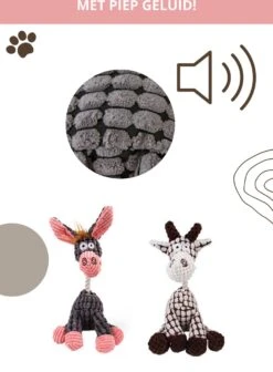Honden Knuffel - Set Van 2 - Hondenspeelgoed Met Piep - Honden En Katten - Ezel En Giraf - Sellaio -Hondenbenodigdheden Korting 881x1200 7