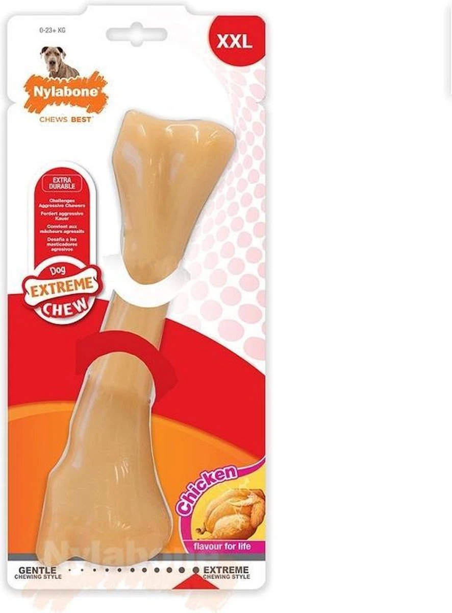 Nylabone Harde Bijters Kluif - Kip - Voor Honden Tot 30 Kg 10 Nylabone Harde Bijters Kluif - Kip - Voor Honden Tot 30 Kg - Afbeelding 10