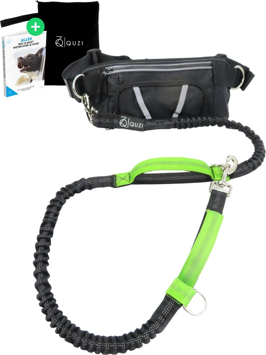 Canicross Looplijn Hond Met Heupriem Voor Hardlopen - Elastische Handsfree Hondenriem - Honden Trainingslijn - 150/200cm - Groen 1 Canicross Looplijn Hond Met Heupriem Voor Hardlopen - Elastische Handsfree Hondenriem - Honden Trainingslijn - 150/200cm - Groen