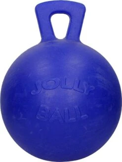 Jolly Pets Jolly Ball – Paarden- En Honden Speelbal Met Appelgeur - Ter Vermaak In De Stal/binnenshuis Of Buiten - Bijtbestendig - Blauw - Ø 20 Cm