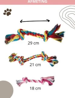 Speeltouw Hond - 3 Stuks - Speelgoed Hond - Flostouw - Hondenspeelgoed - Puppy - Trektouw -Hondenbenodigdheden Korting 912x1200 4