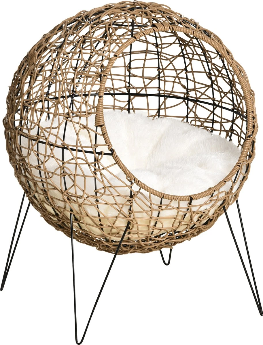 PawHut Kattenhuis Met Metalen Frame D30-442 1 PawHut Kattenhuis Met Metalen Frame D30-442