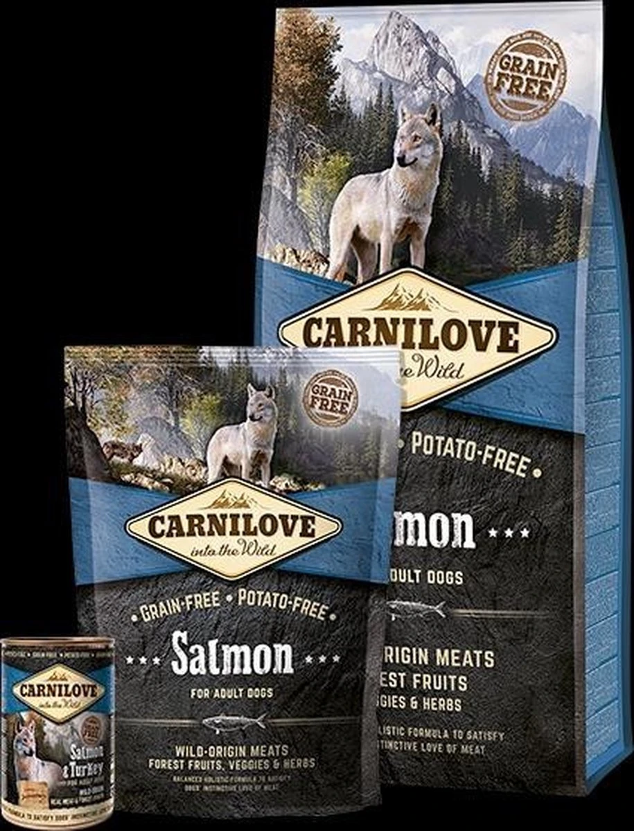 Carnilove Adult Granenvrij Hondenvoer Zalm 12kg Met 70% Vis! 4 Carnilove Adult Granenvrij Hondenvoer Zalm 12kg Met 70% Vis! - Afbeelding 4