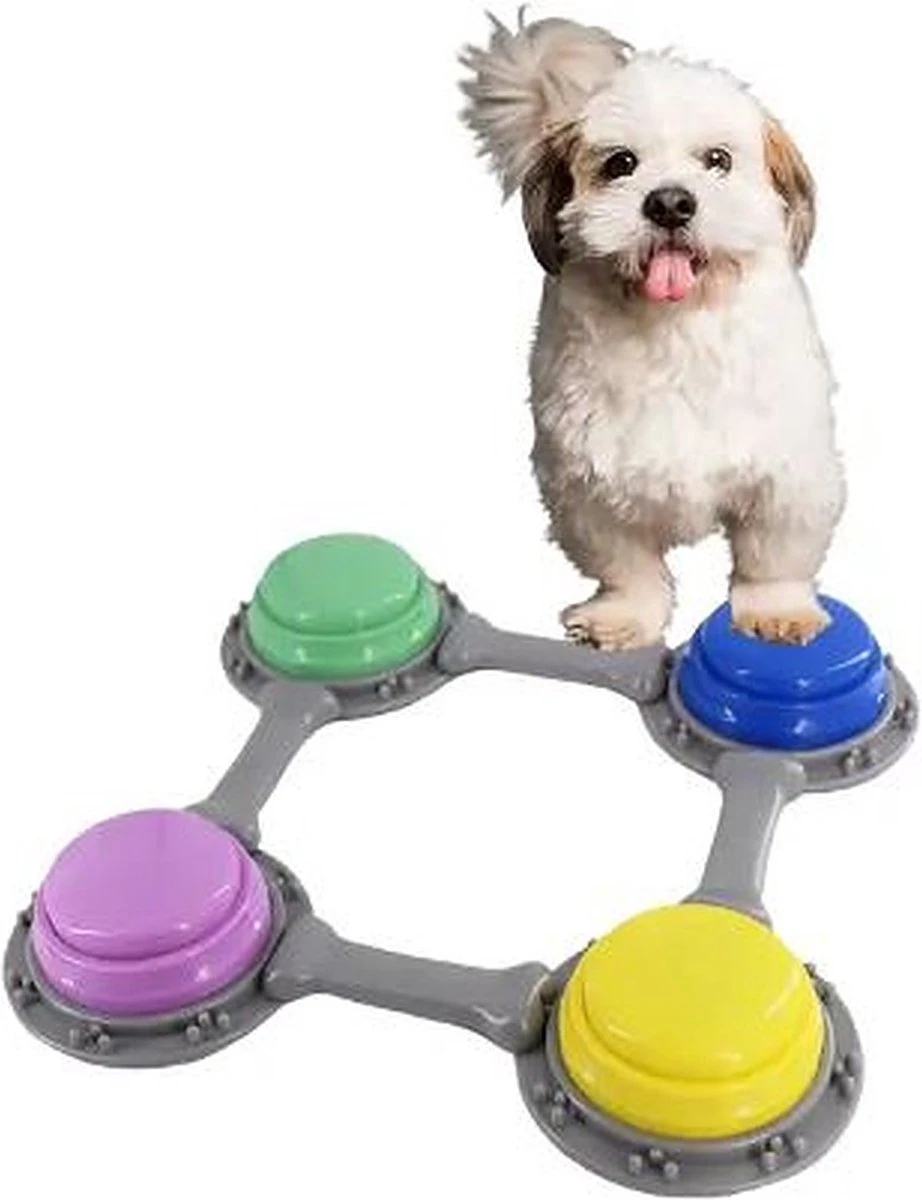 XDT Praatknoppen 4 Stuks - Opneembare Knoppen - Hondentraining 2 XDT Praatknoppen 4 Stuks - Opneembare Knoppen - Hondentraining - Afbeelding 2