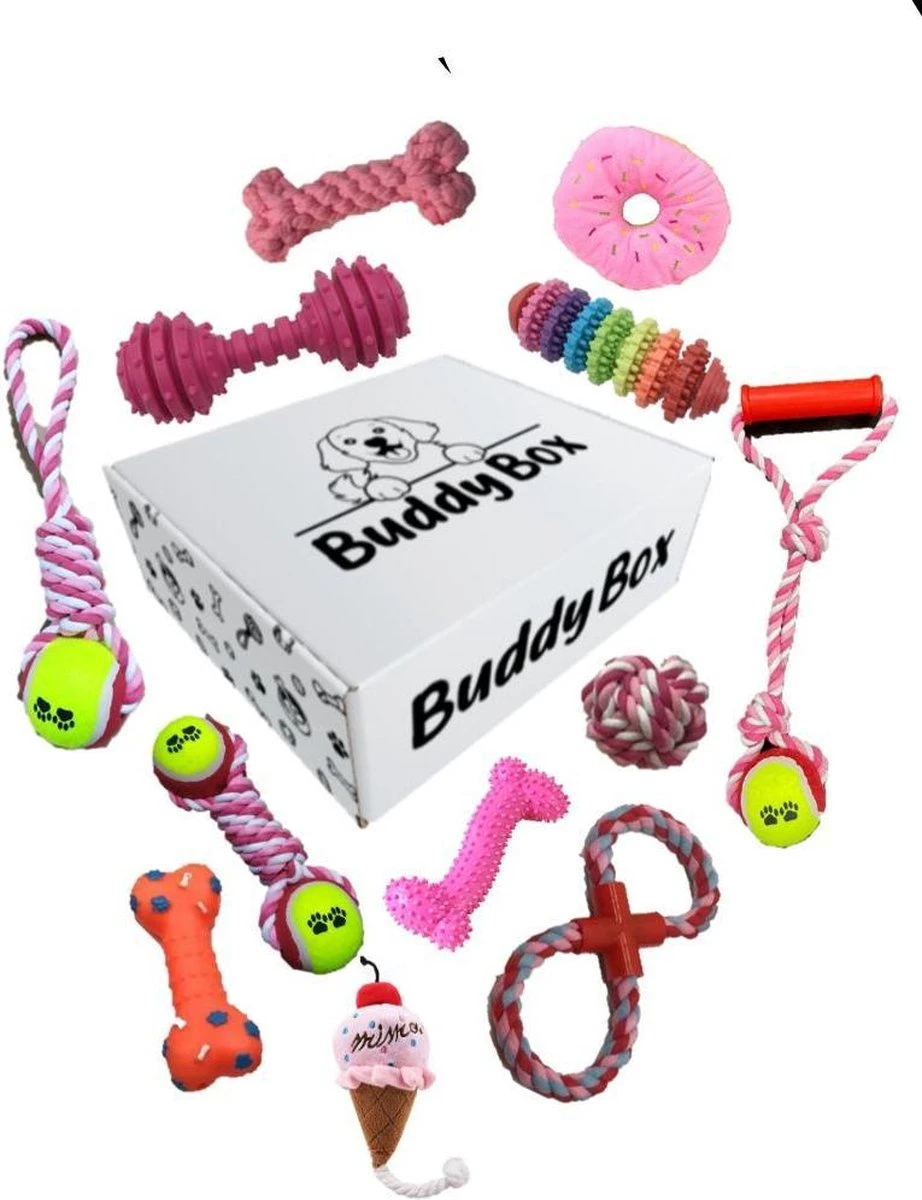 Honden Speelgoed - Puppy Speelgoed - 11 Stuks - Roze - 1 Speeltje Gratis - Honden Knuffel - Trektouw - Honden Speeltjes 1 Honden Speelgoed - Puppy Speelgoed - 11 Stuks - Roze - 1 Speeltje Gratis - Honden Knuffel - Trektouw - Honden Speeltjes